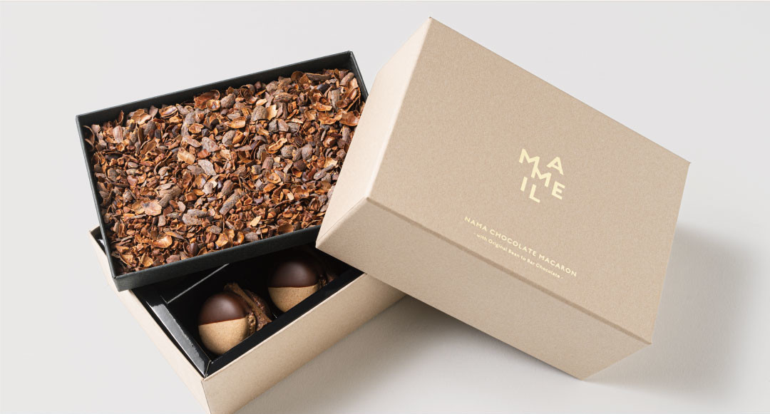 MAMEIL NAMA CHOCOLATE MACARONのプレゼント梱包キャプチャ