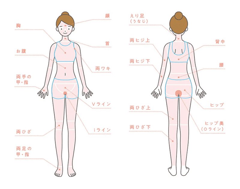 全身脱毛＋VIO＋顔のキャプチャ